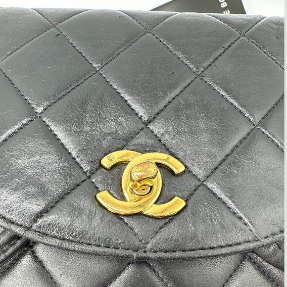 Authentic Chanel Vintage Black Duma Leather Quilted Mini backpack with 24k - Picture 3 of 13